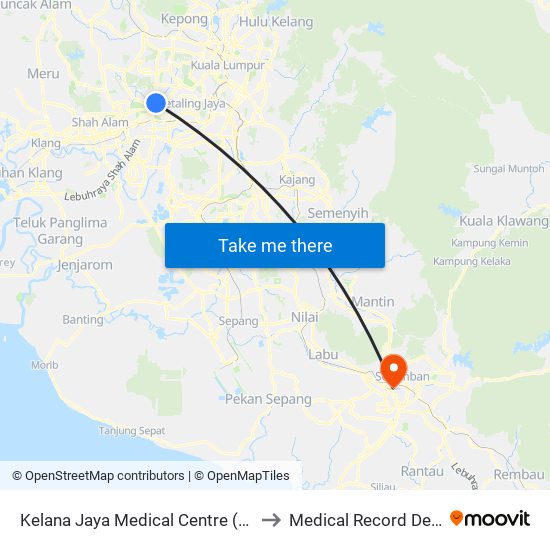 Kelana Jaya Medical Centre (Kjmc) (Pj602) to Medical Record Department map