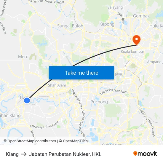 Klang to Jabatan Perubatan Nuklear, HKL map