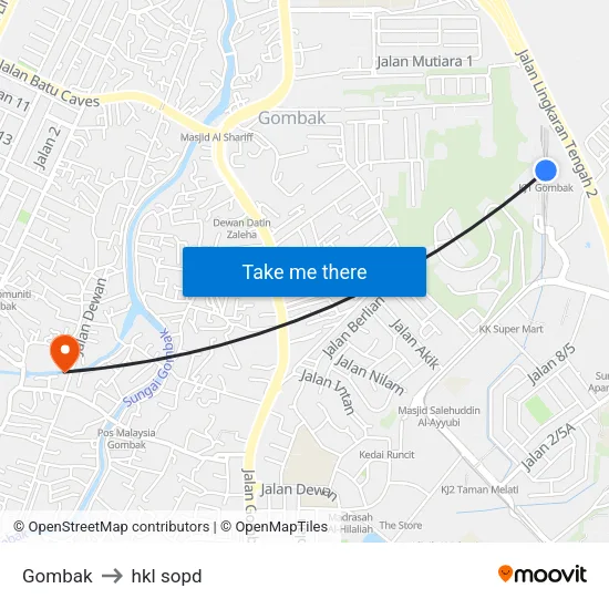 Gombak to hkl sopd map