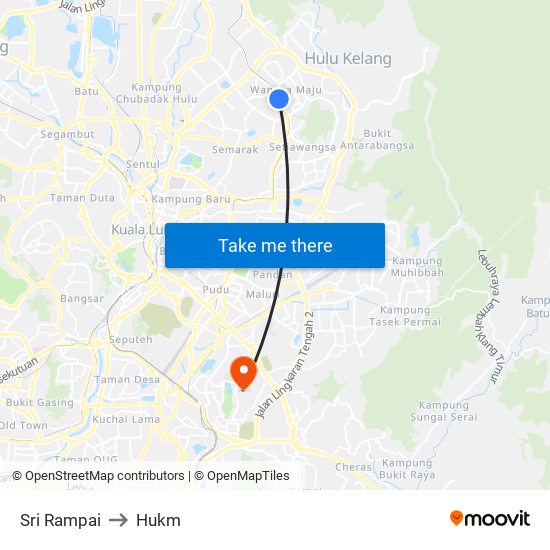 Sri Rampai to Hukm map