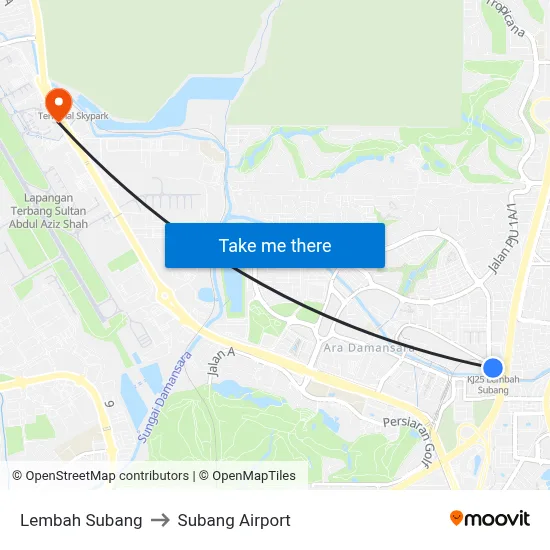 Lembah Subang to Subang Airport map