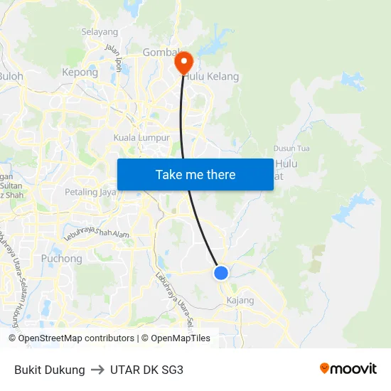Bukit Dukung to UTAR DK SG3 map