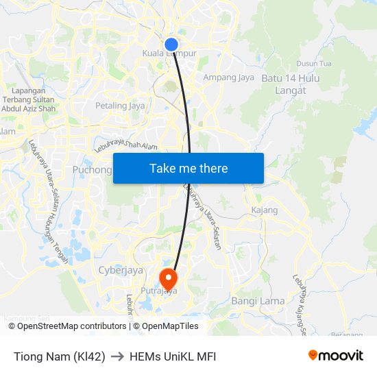 Tiong Nam (Kl42) to HEMs UniKL MFI map