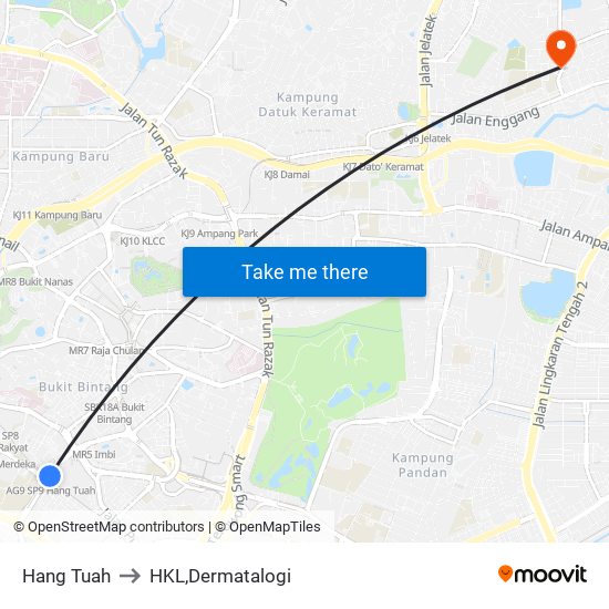 Hang Tuah to HKL,Dermatalogi map