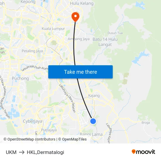 UKM to HKL,Dermatalogi map