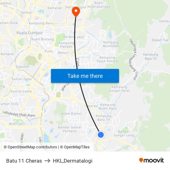 Batu 11 Cheras to HKL,Dermatalogi map