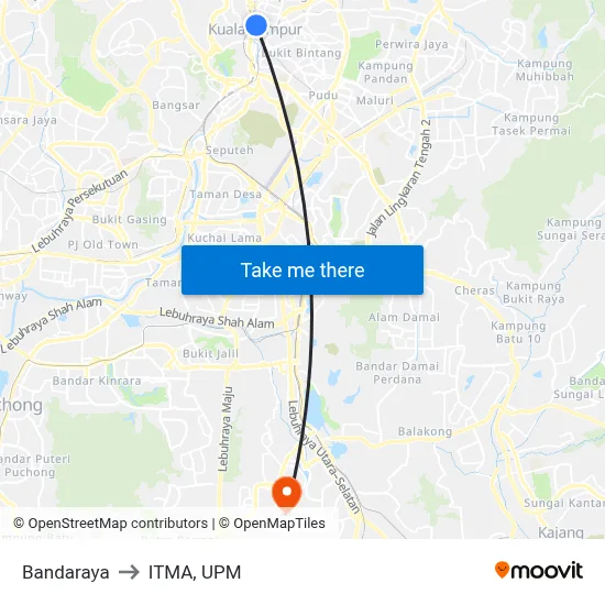 Bandaraya to ITMA, UPM map