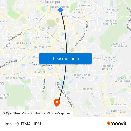 Imbi to ITMA, UPM map