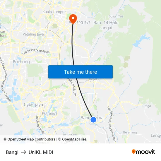 Bangi to UniKL MIDI map