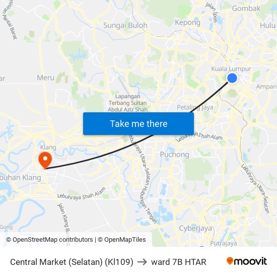 Central Market (Selatan) (Kl109) to ward 7B HTAR map