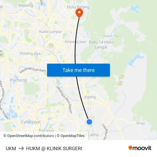 UKM to HUKM @ KLINIK SURGERI map