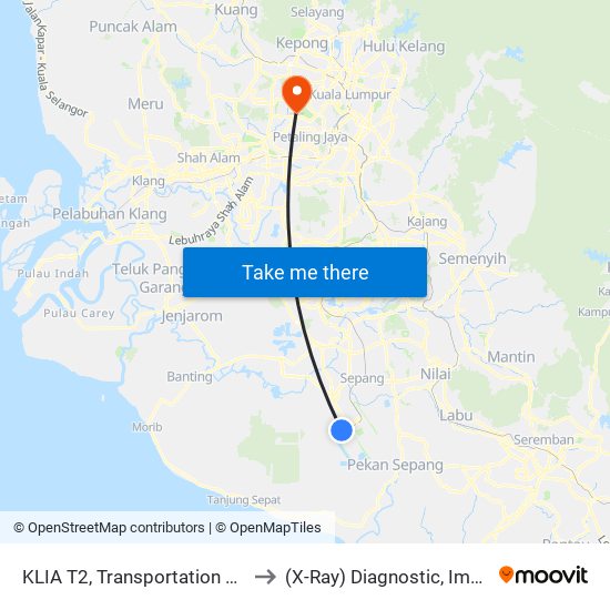 KLIA T2, Transportation Hub Level 1 to (X-Ray) Diagnostic, Imaging, DSH map