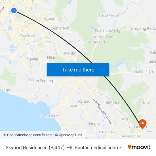 Skypod Residences (Sj447) to Pantai medical centre map
