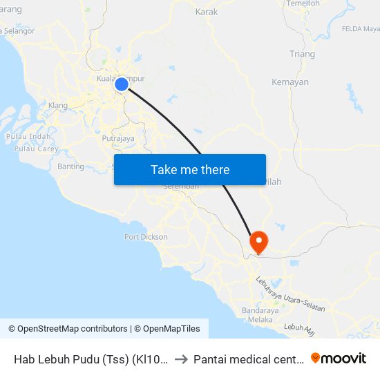 Hab Lebuh Pudu (Tss) (Kl101) to Pantai medical centre map