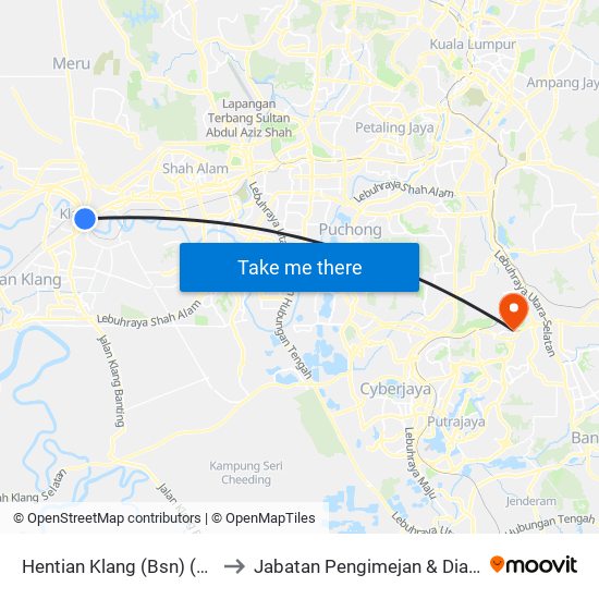 Hentian Klang (Bsn) (Bd580) to Jabatan Pengimejan & Diagnostik map