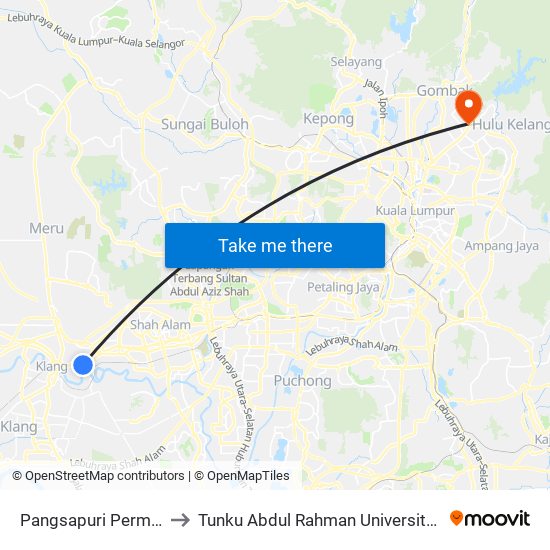 Pangsapuri Permai, Jalan Bukit Kuda to Tunku Abdul Rahman University College Kuala Lumpur Campus map