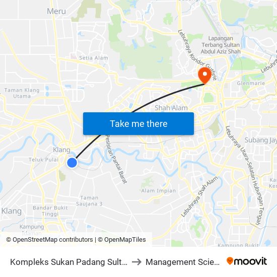 Kompleks Sukan Padang Sultan Suleiman (Bd29) to Management Science University map