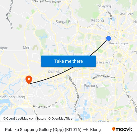 Publika Shopping Gallery (Opp) (Kl1016) to Klang map