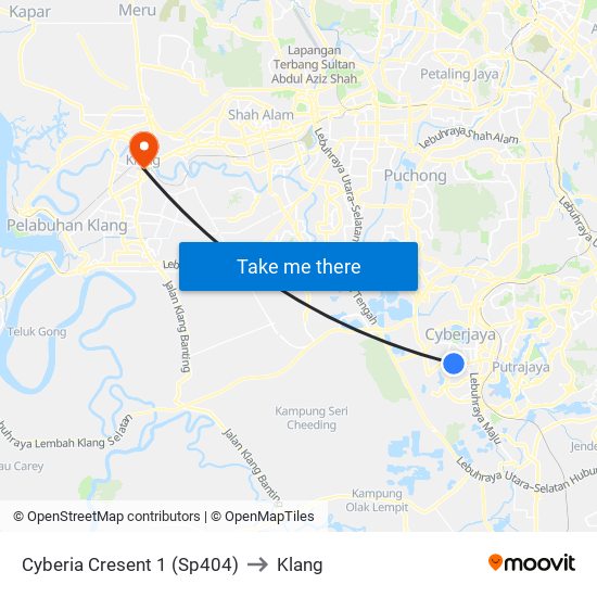 Cyberia Cresent 1 (Sp404) to Klang map