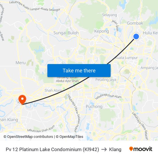 Pv 12 Platinum Lake Condominium (Kl942) to Klang map