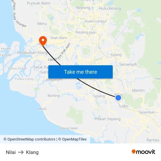 Nilai to Klang map