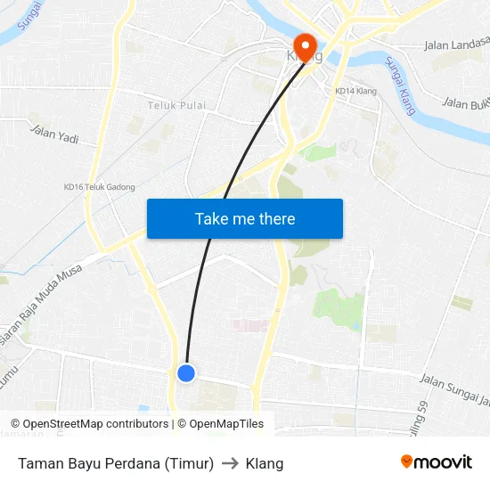 Taman Bayu Perdana (Timur) to Klang map