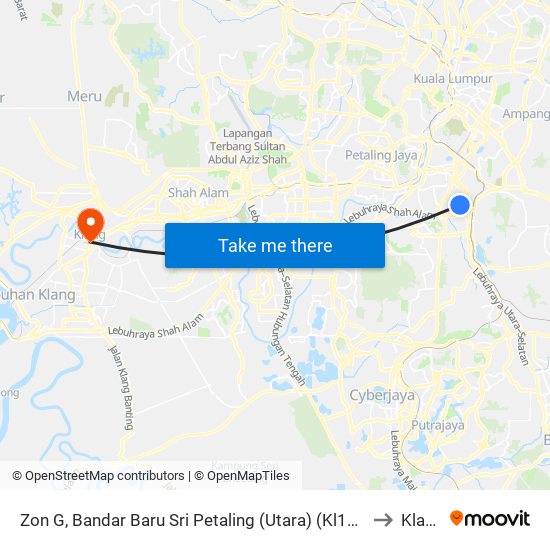 Zon G, Bandar Baru Sri Petaling (Utara) (Kl1304) to Klang map