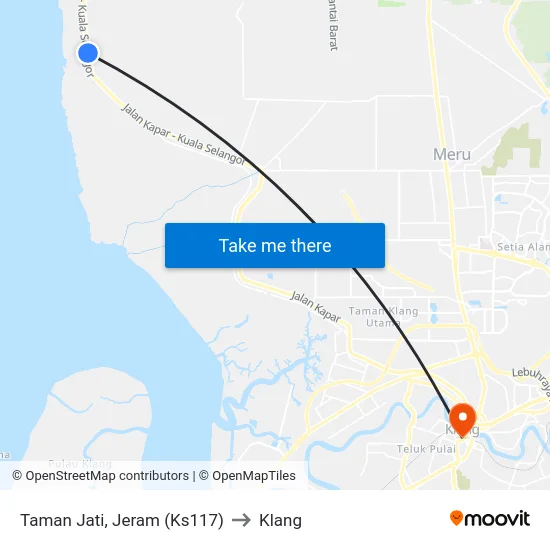 Taman Jati, Jeram (Ks117) to Klang map