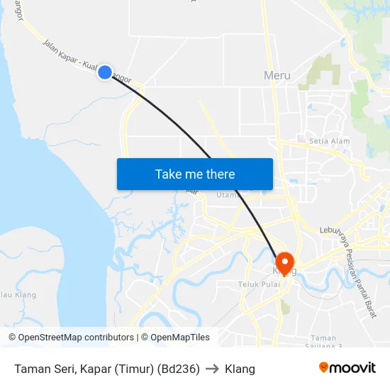 Taman Seri, Kapar (Timur) (Bd236) to Klang map