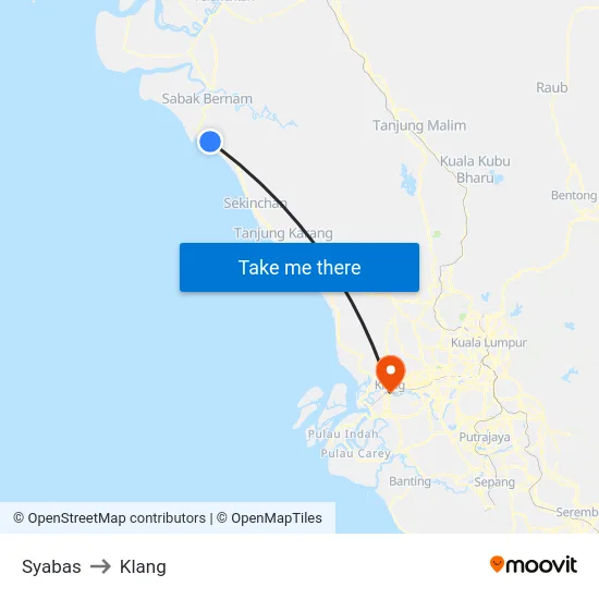 Syabas to Klang map