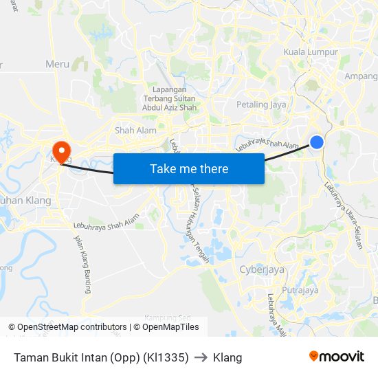 Taman Bukit Intan (Opp) (Kl1335) to Klang map