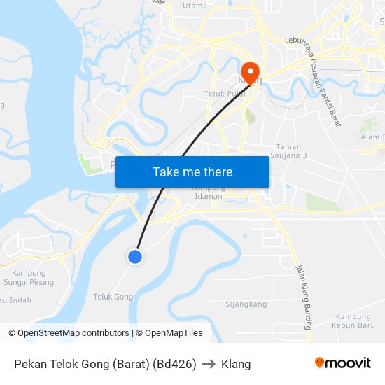 Pekan Telok Gong (Barat) (Bd426) to Klang map