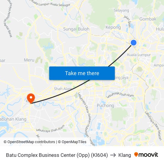 Batu Complex Business Center (Opp) (Kl604) to Klang map