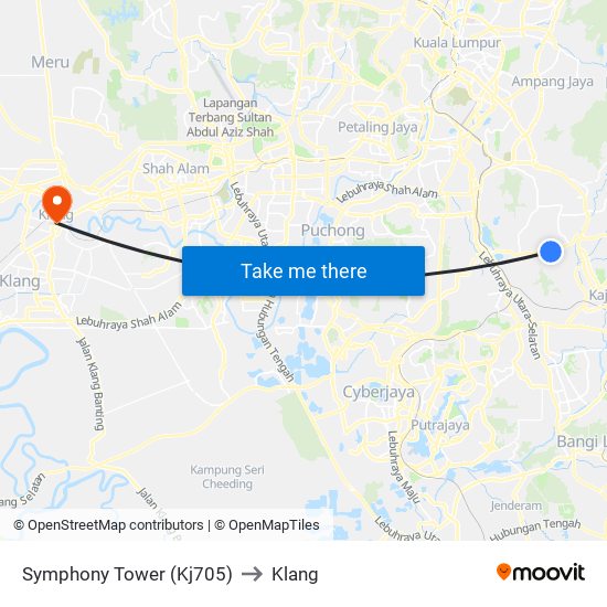 Symphony Tower (Kj705) to Klang map