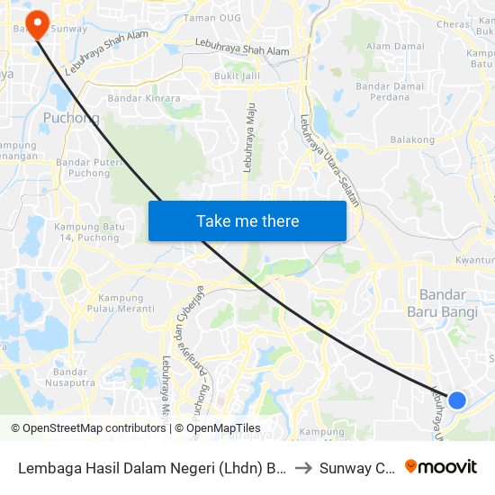 Lembaga Hasil Dalam Negeri (Lhdn) Bangi (Opp) (Kj945) to Sunway Campus map