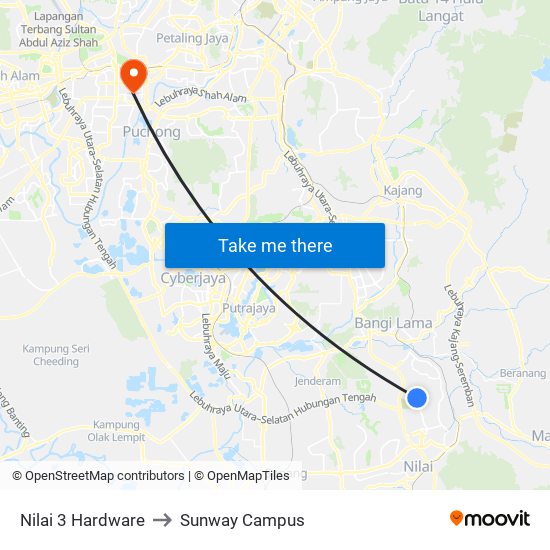 Nilai 3 Hardware to Sunway Campus map