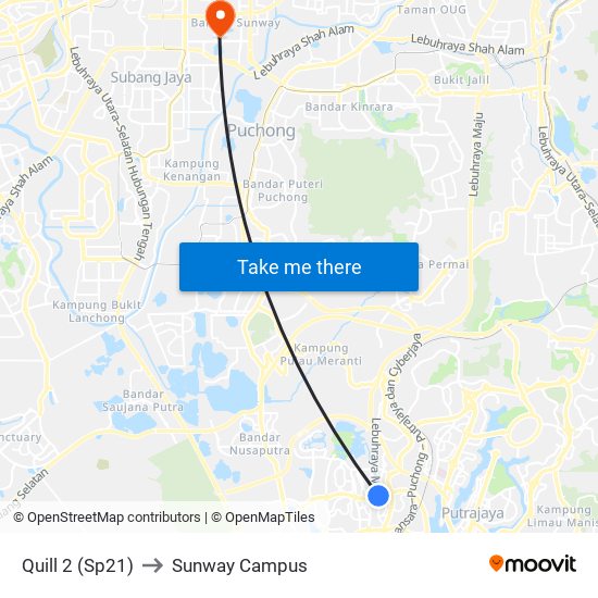 Quill 2 (Sp21) to Sunway Campus map