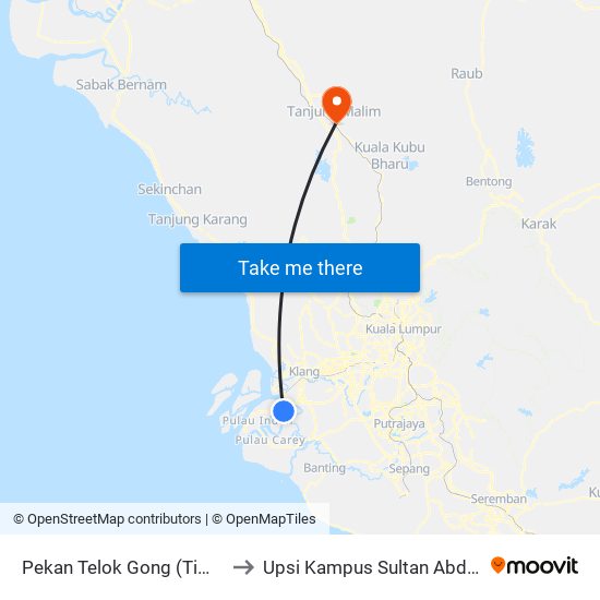 Pekan Telok Gong (Timur) (Bd11) to Upsi Kampus Sultan Abdul Jalil Shah map