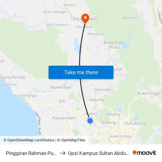 Pinggiran Rahman Putra (Opp) to Upsi Kampus Sultan Abdul Jalil Shah map