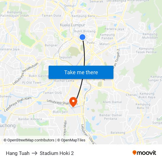 Hang Tuah to Stadium Hoki 2 map