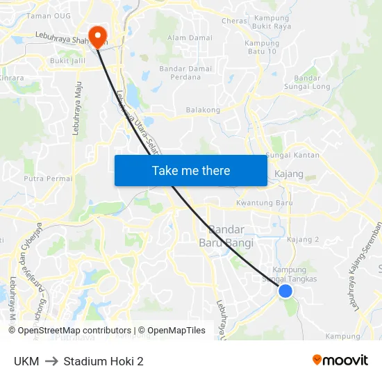 UKM to Stadium Hoki 2 map