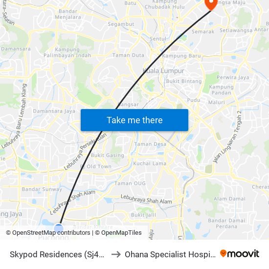 Skypod Residences (Sj447) to Ohana Specialist Hospital map