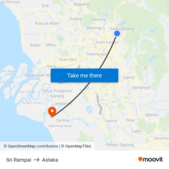 Sri Rampai to Astaka map