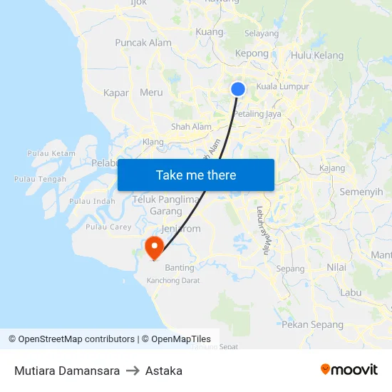 Mutiara Damansara to Astaka map