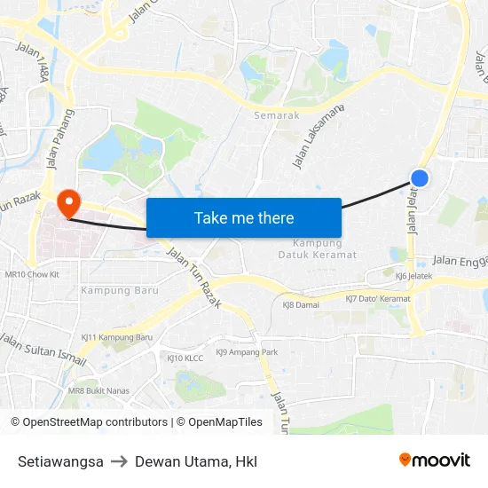 Setiawangsa to Dewan Utama, Hkl map