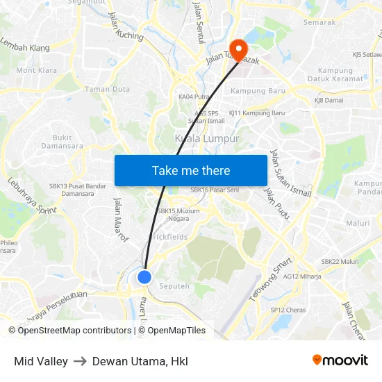 Mid Valley to Dewan Utama, Hkl map