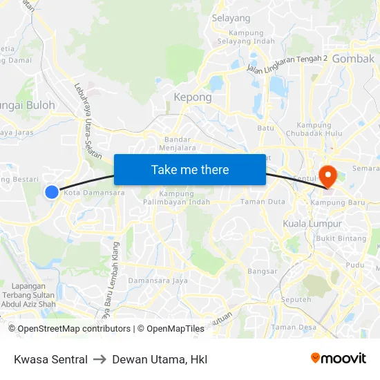 Kwasa Sentral to Dewan Utama, Hkl map