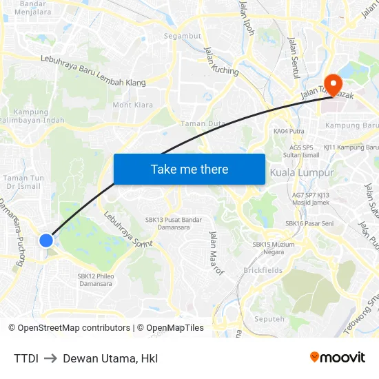 TTDI to Dewan Utama, Hkl map