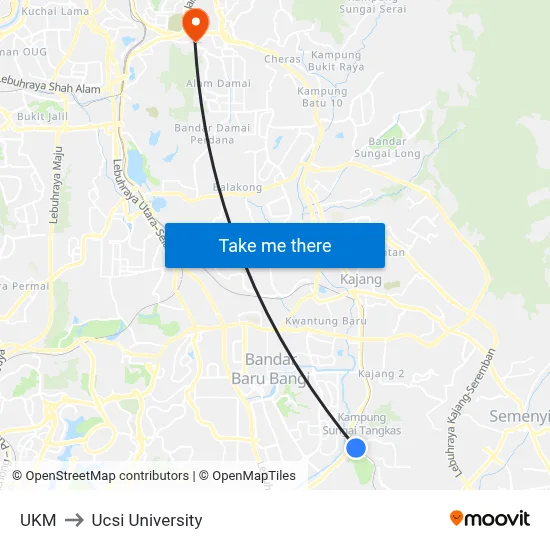 UKM to Ucsi University map