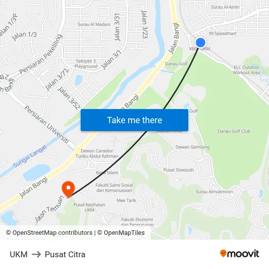 UKM to Pusat Citra map